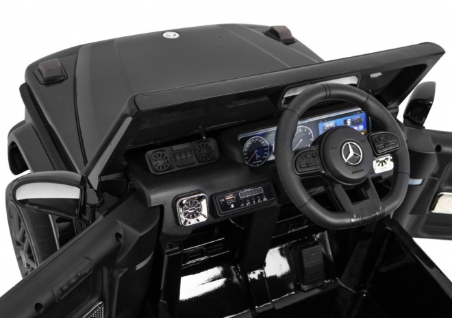 Čierny Mercedes AMG G63 pre deti s lakom
