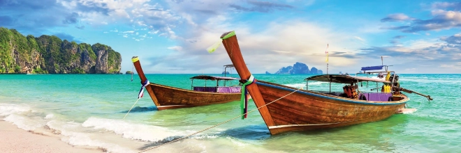 Panoramatické puzzle Cestuj po svete: Krabi, Thajsko 1000 dielikov