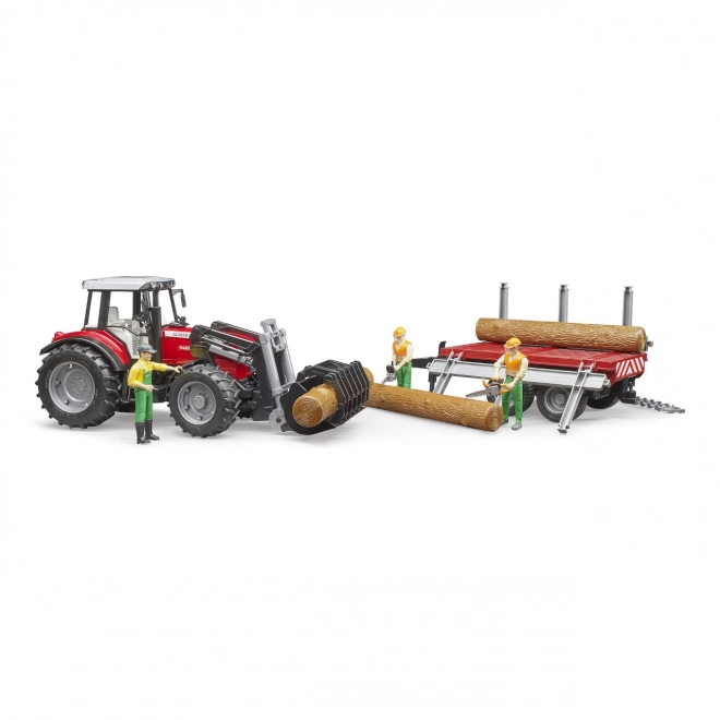 Farmer - Massey Ferguson traktor s vlekom