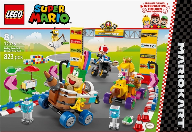 Kocky LEGO Super Mario: Mario Kart Baby Peach a Grand Prix