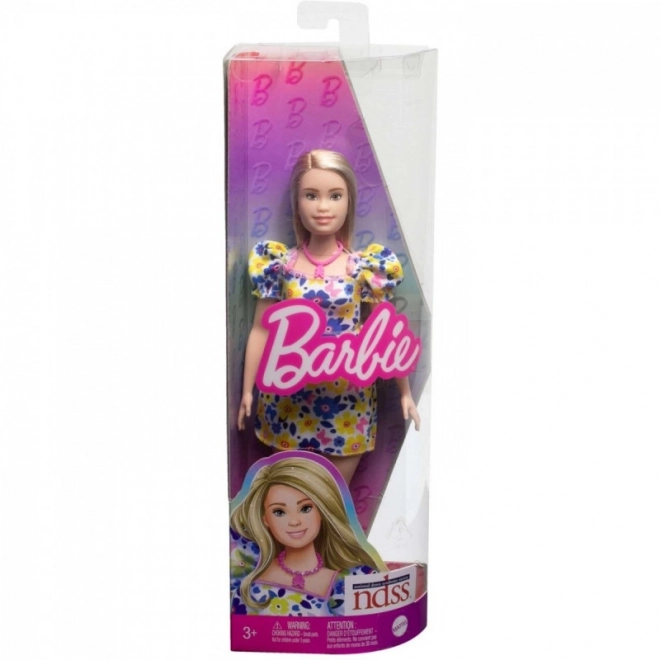 Barbie Modelka - Šaty S Modrými A Žltými Kvetinami