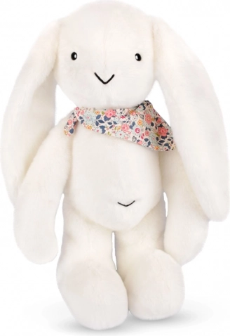 Doudou plyšový králik s šatkou biely 50 cm