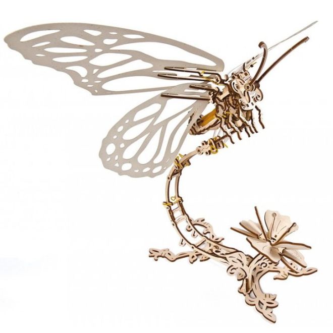 Ugears 3D puzzle - Motýľ s kvetom 168 dielikov