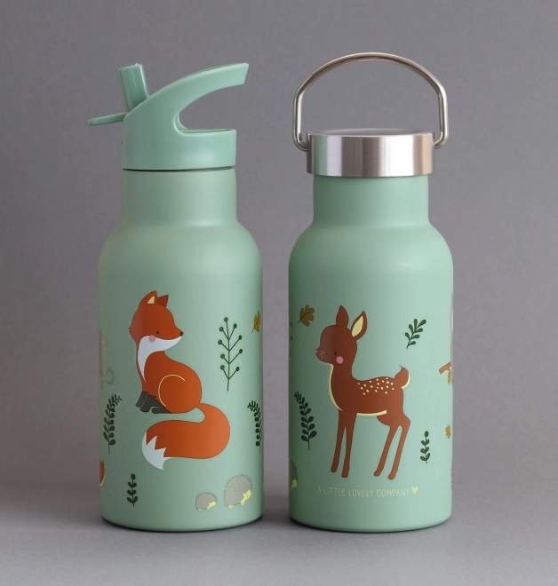 A Little Lovely Company Nerezová fľaša na pitie 500 ml – Priatelia z lesa