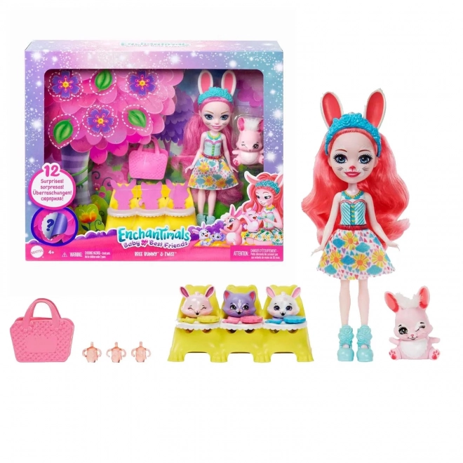 Enchantimals Bábika Bree Bunny Zajačik Twist + Prekvapenie