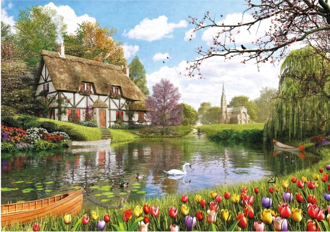 Puzzle Chata u vody 500 dielikov