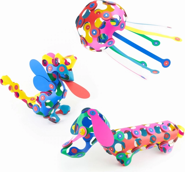 Magnetické kocky Clixo Super Rainbow, 60 prvkov