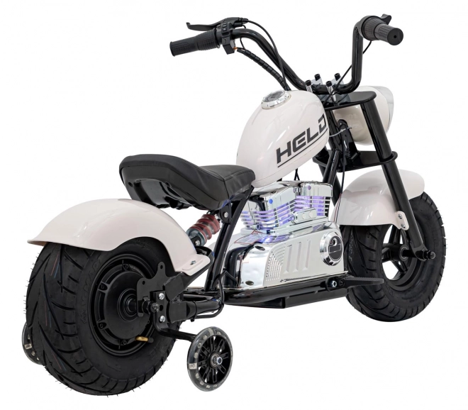 Motocykel Chopper Warrior Biela