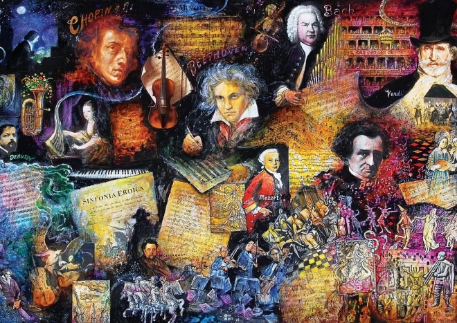 Puzzle Významní skladatelia 500 dielikov