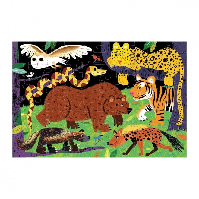 Svietiace Puzzle Predátori Divočiny