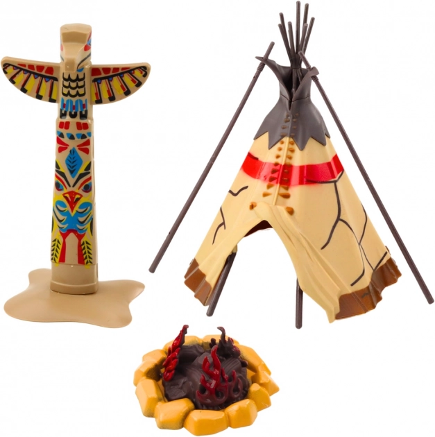 Indiánska sada s figúrkami a teepee