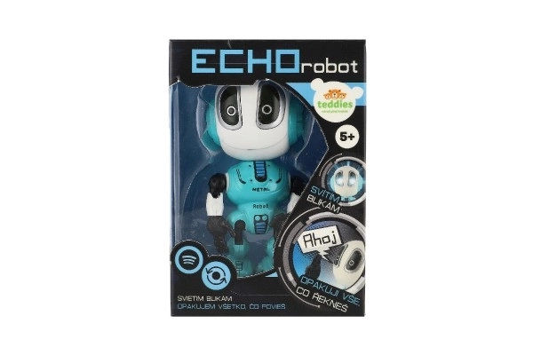 Modrý robot Echo s opakováním