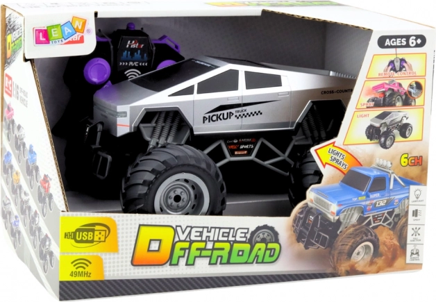 Diaľkovo riadené terénne auto Off-Road RC 1:16 strieborné