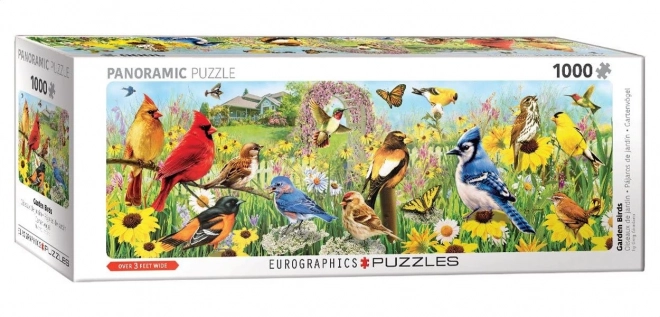 Panoramatické puzzle záhradní vtáci 1000 dielikov