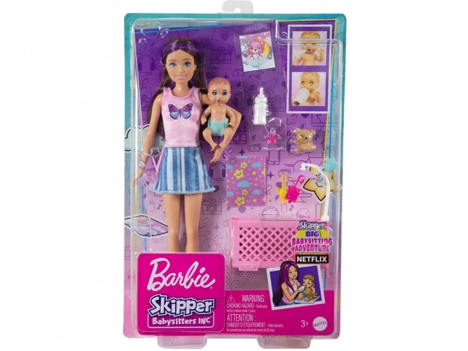 Barbie Chůva Herný Set - Spinkanie