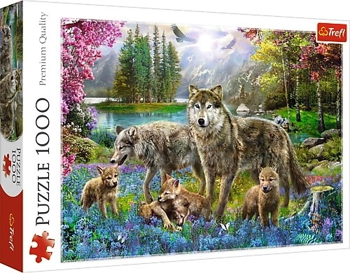 Puzzle Vlčia rodina 1000 dielikov