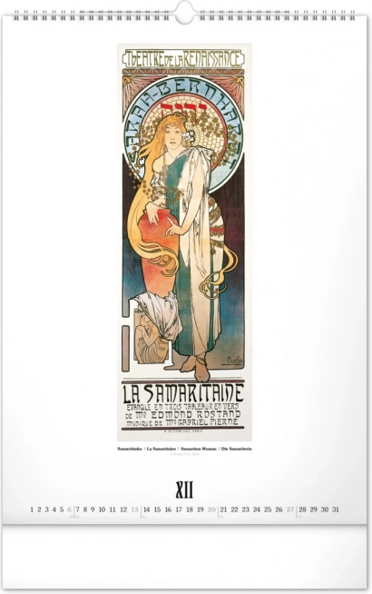 Nástenný kalendár Alfons Mucha 2026
