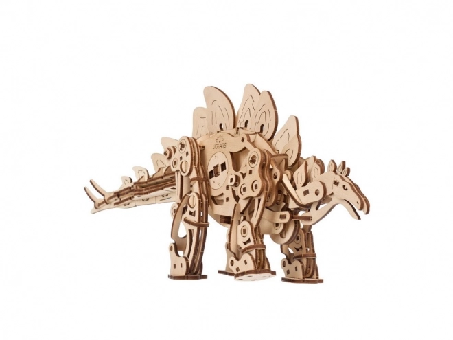 3D drevené mechanické puzzle Stegosaurus