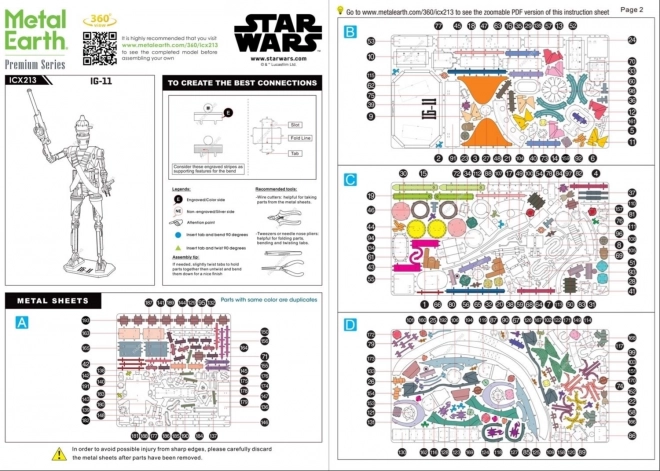 Metal Earth 3D Puzzle Star Wars The Mandalorian: IG-11