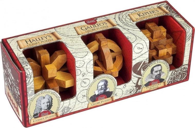 Professor Puzzle Great Minds: slávni muži – sada hlavolamov 3 v 1