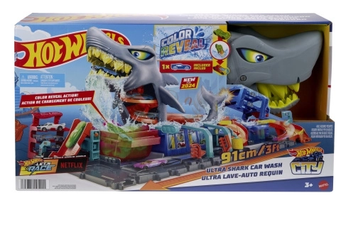 Hot Wheels City autoumyváreň so žralokom