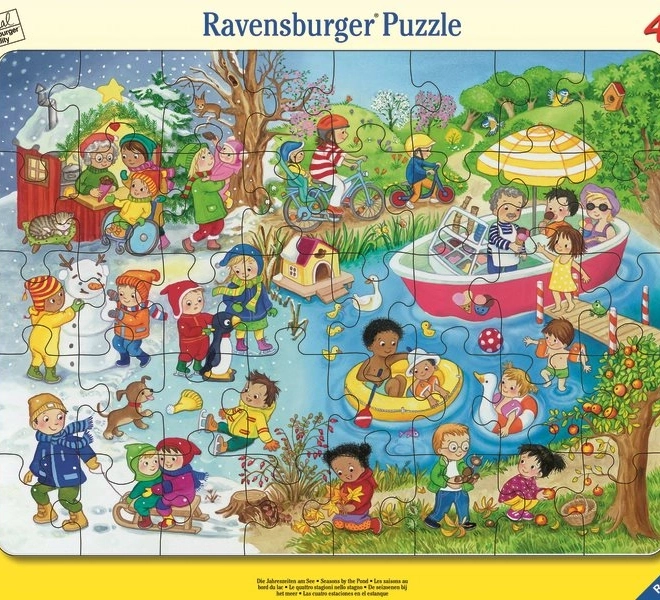 Ravensburger puzzle Štyri ročné obdobia pri vode 30 dielikov
