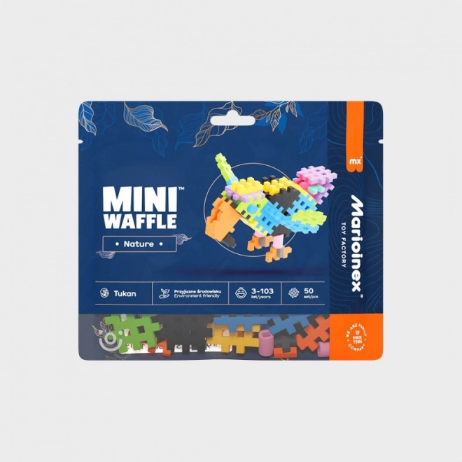 Mini Waffle Nature Tukan - Stavebná sada 50 dielikov