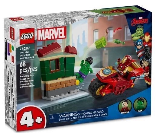 Iron Man s motorkou a Hulk LEGO stavebnica