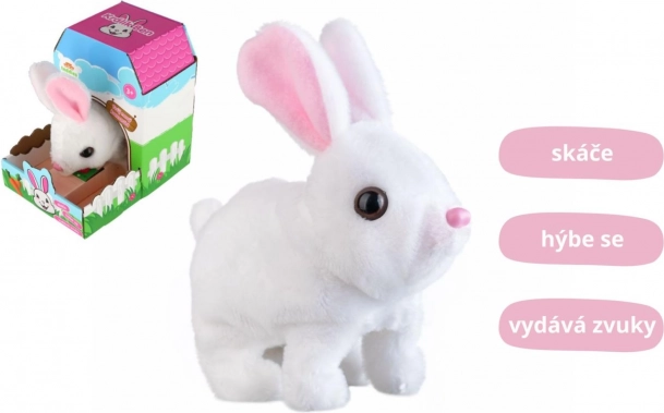 plyšový zajačik BEN od TEDDIES – skákajúca a hovoriaca hračka