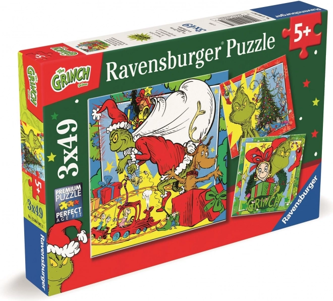 Ravensburger puzzle Grinch 3x49 dielikov