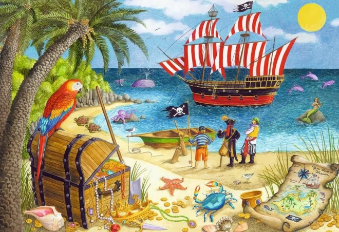 Ravensburger Puzzle Piráti a Mořské Víly