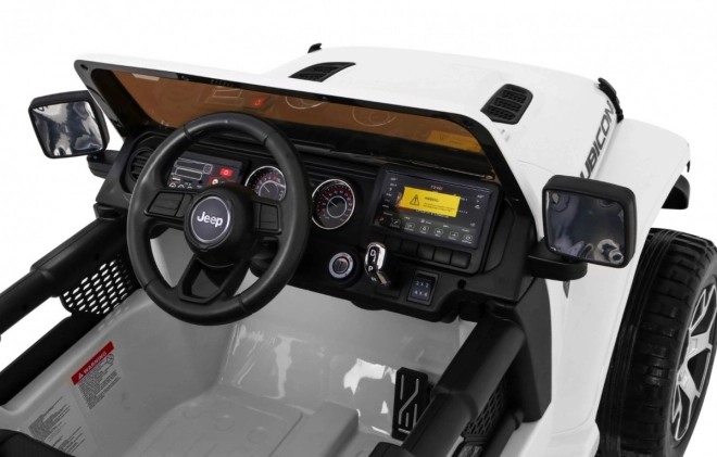 Jeep Wrangler Rubicon na akumulátor pre deti biely