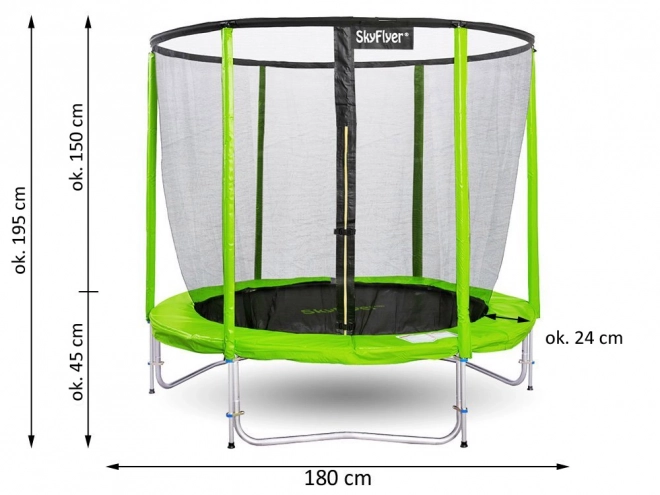 Trampolína Skyflyer Ring 2v1 180cm s rebríkom