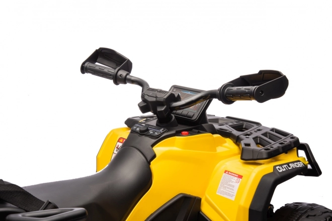 Detská štvorkolka Can Am Outlander ATV žltá
