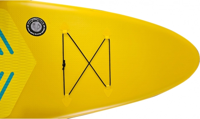 Žltý nafukovací SUP paddleboard 350 cm so sedátkom a príslušenstvom