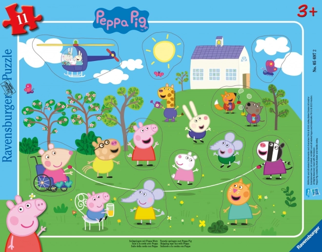 Ravensburger vkladačka Prasátko Peppa 11 dielikov