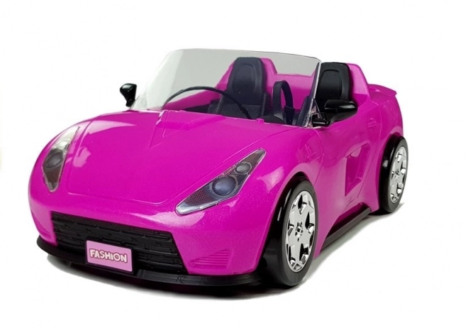Ružové auto pre bábiky kabriolet
