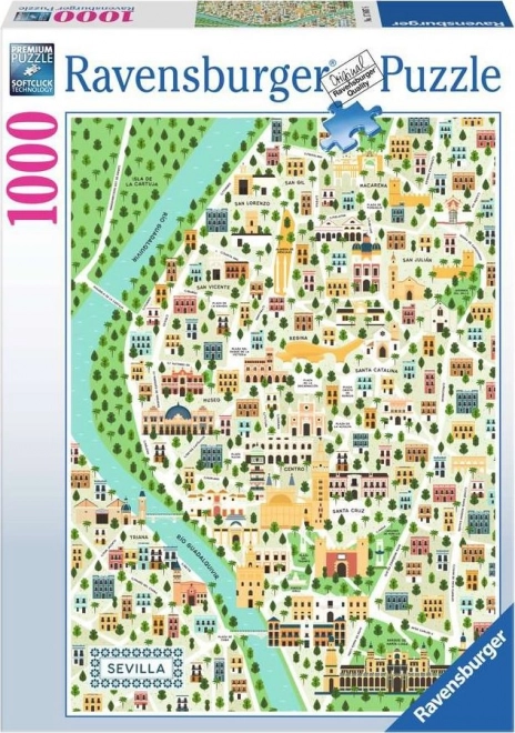 Puzzle Mapa Sevilly 1000 dielikov