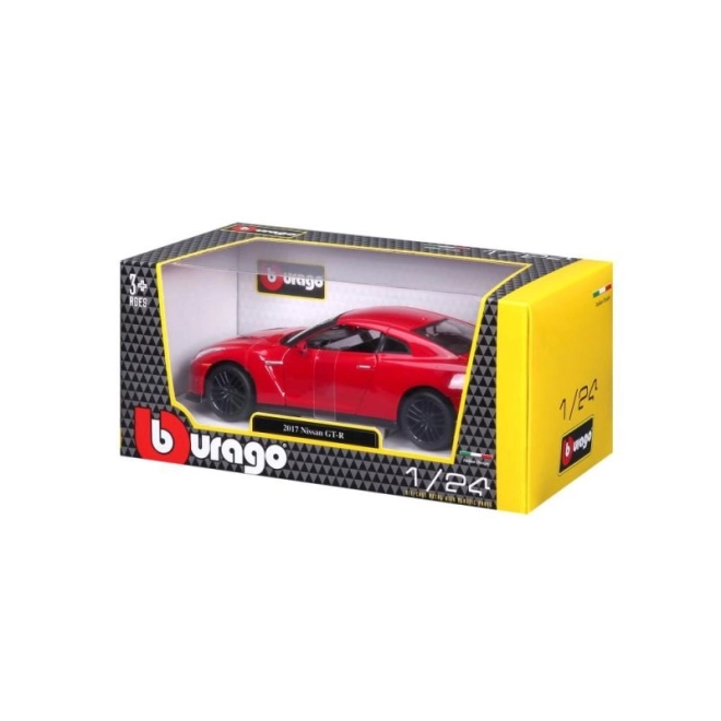 Bburago 1:24 Nissan GT-R Metallic 18-21082 – Červený