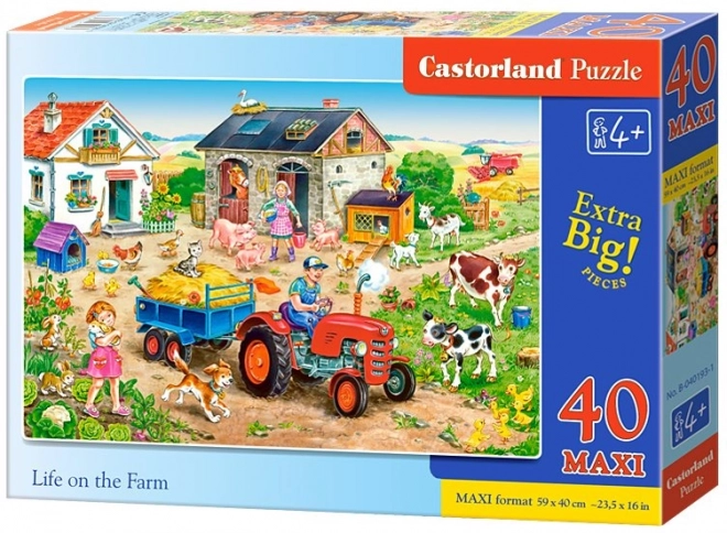 Castorland Puzzle Život na Farme Maxi 40 Dielikov