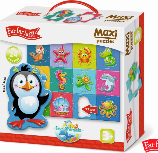 Far Far Land maxi puzzle Morské zvieratká 24 dielikov