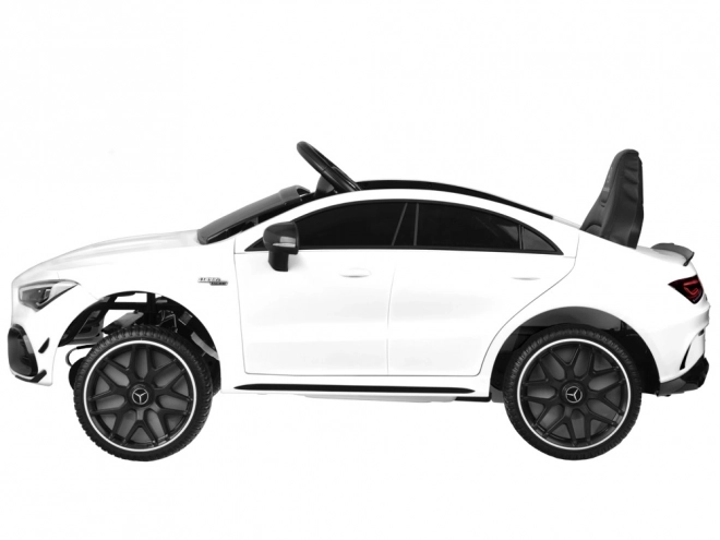Detské elektrické auto Mercedes AMG CLA 45s s hojdačkovým efektom – Biela