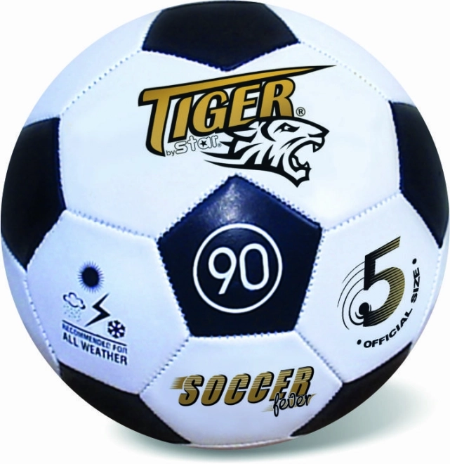 Kožená futbalová lopta čierna