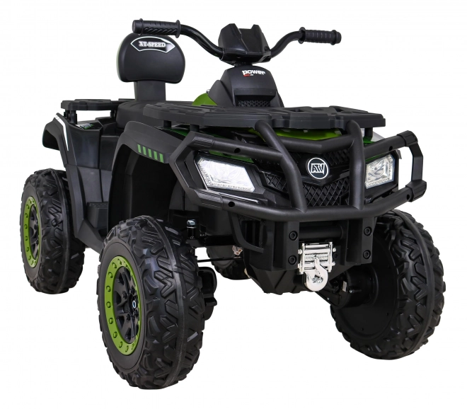 Štvorkolka XT-Speed pre deti Zelená + 4x4 + EVA + Pomalý štart + Rádio MP3 + LED dióda