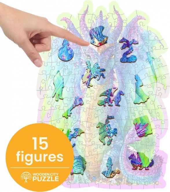 Drevené puzzle Majestátny drak 150 dielikov