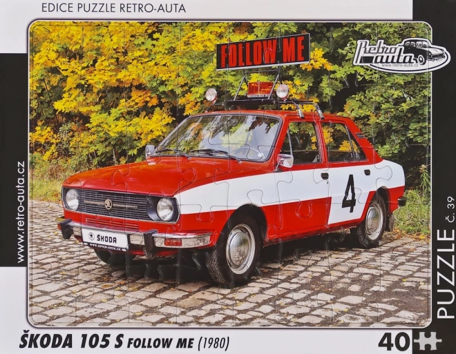 Retro Puzzle Škoda 105 S Follow Me 1980