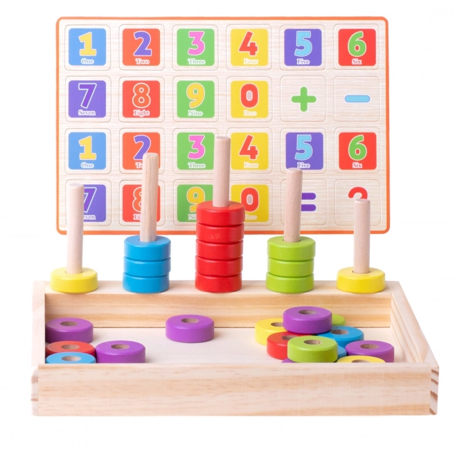 Drevené montessori počítadlo