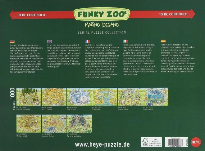 Heye Puzzle Šialená Zoo: Opičí Výbeh 1000 Dielikov