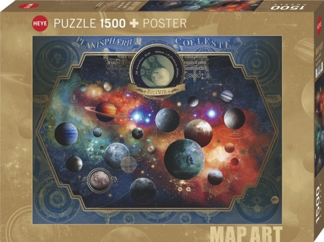 Heye puzzle map art: vesmír 1500 dielikov