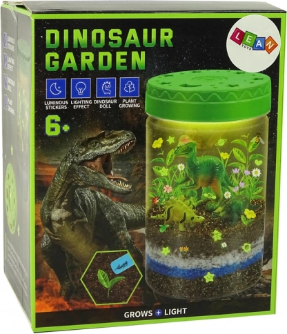 Svetelná dekorácia Dino záhrada v pohári